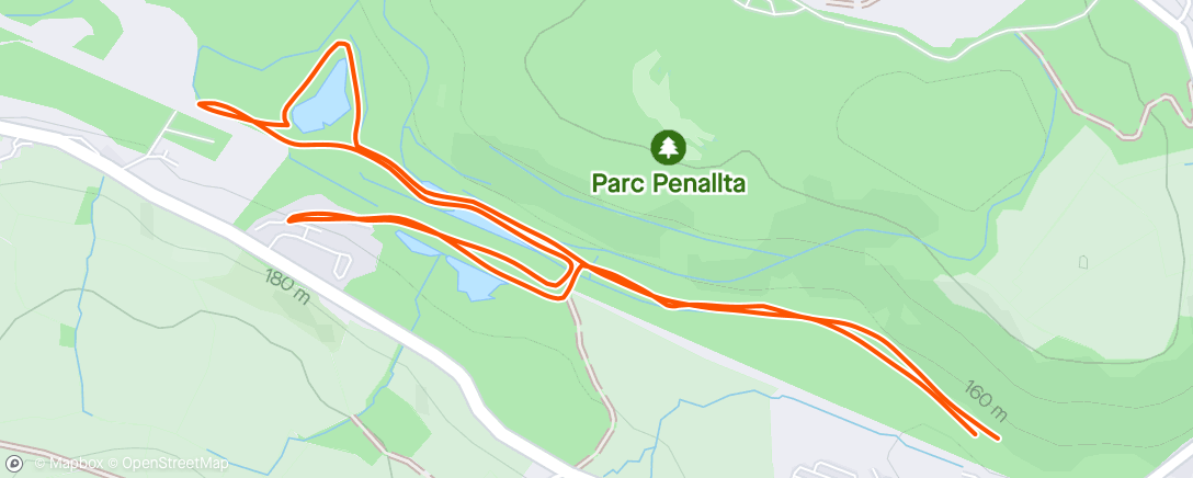 Map of the activity, Penallta parkrun