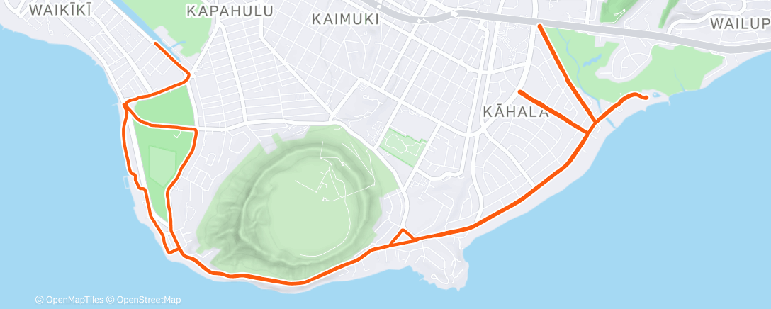 Map of the activity, Morning Run