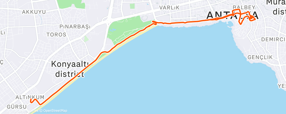 Map of the activity, Afternoon Ride