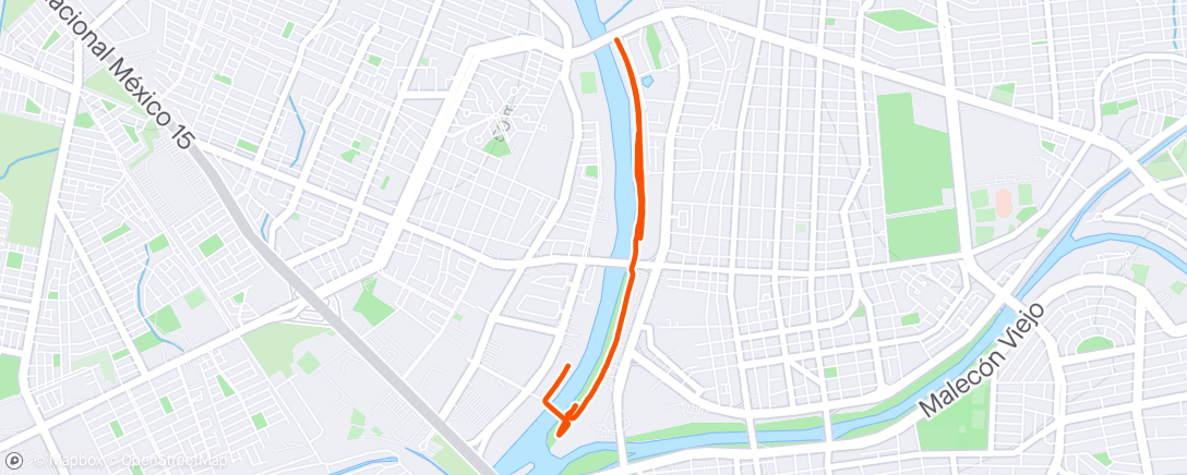 Map of the activity, Carrera vespertina