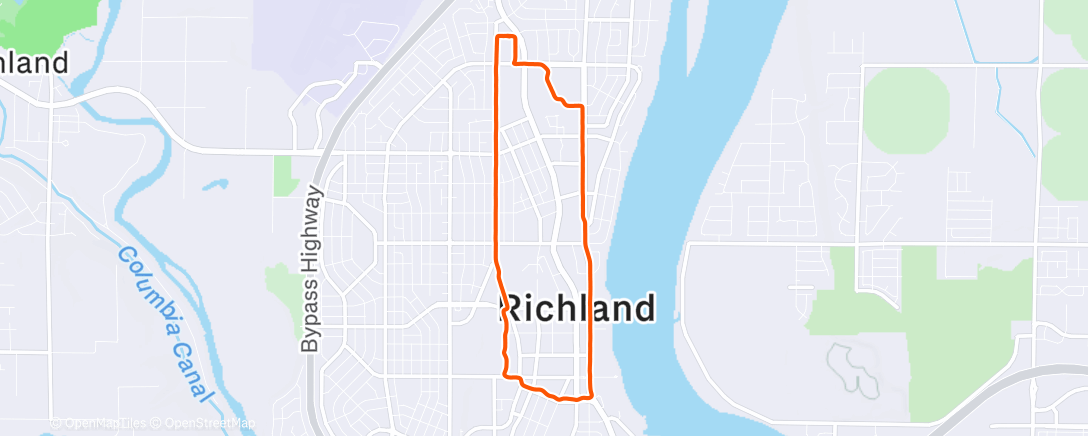 Map of the activity, Morning Run