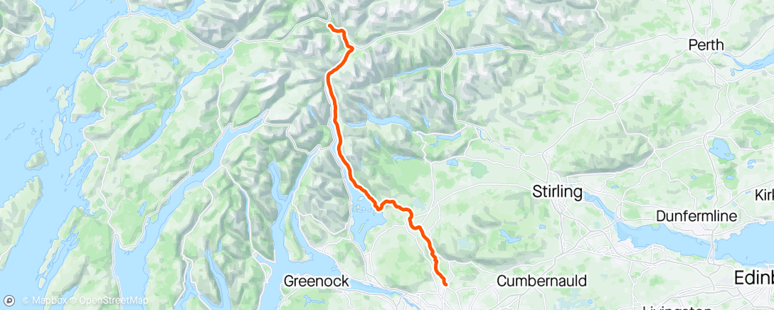 Map of the activity, Highland Fling