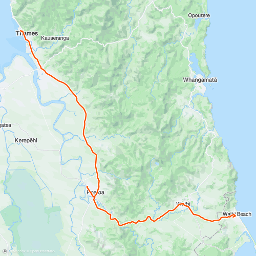 Thames to Waihi Beach | 70.1 km Road Cycling Route on Strava