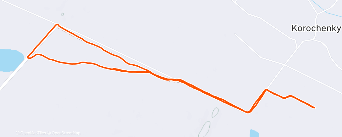 Map of the activity, Afternoon Run