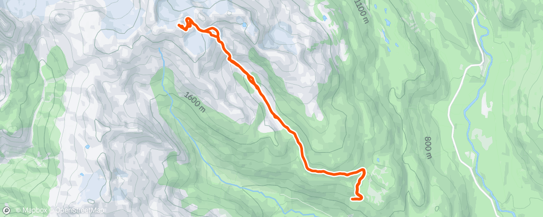 Map of the activity, Brandywine Peak