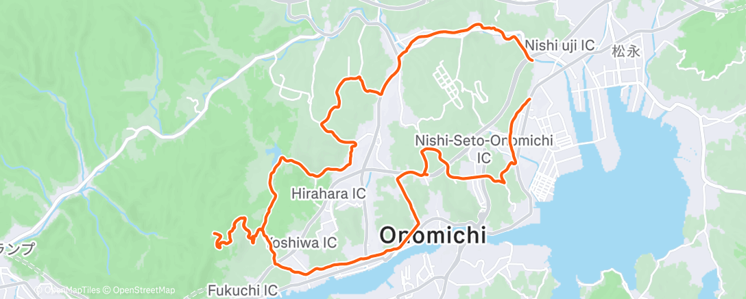 Map of the activity, 午後のライド