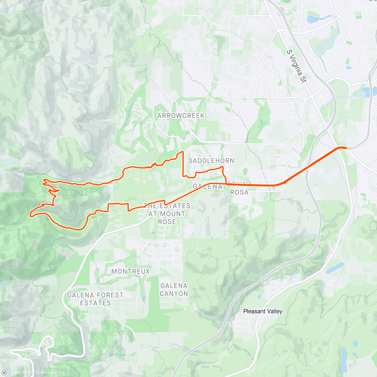 Map of the activity, Short mtb before the rain
