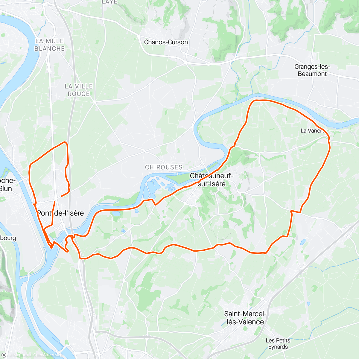 Map of the activity, Ballade vélo