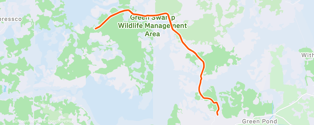 Map of the activity, Morning Run