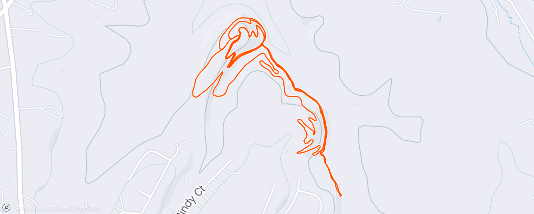 Map of the activity, Windy Ridge a bit faster!!👏🏻