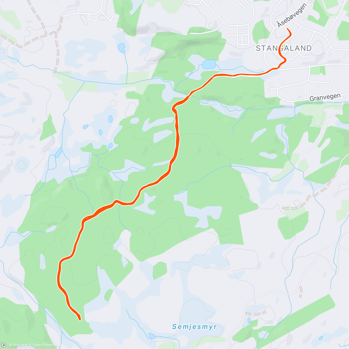 Map of the activity, 4 progressive drag opp te olavshytta