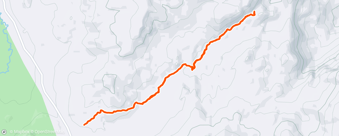 Map of the activity, Charity valley. First hike with dogs after 2 weeks away
