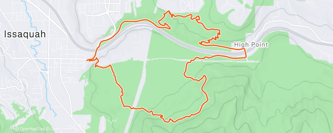 Map of the activity, Lunch Trail Run