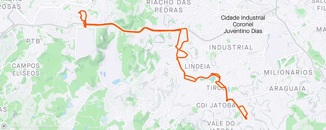 Map of the activity, Conexão Betim x Barreiro