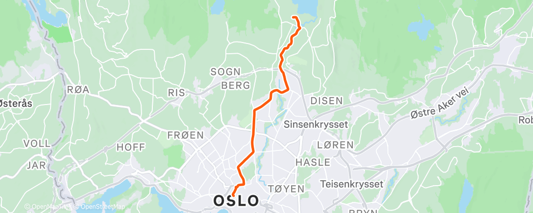 Mapa da atividade, Morning Gravel Ride