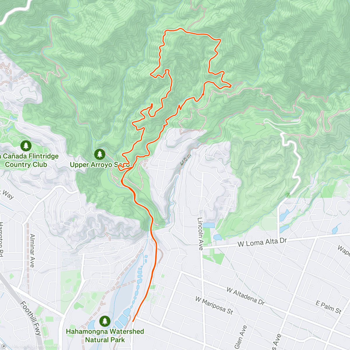 Map of the activity, Evening Mountain Bike Ride
