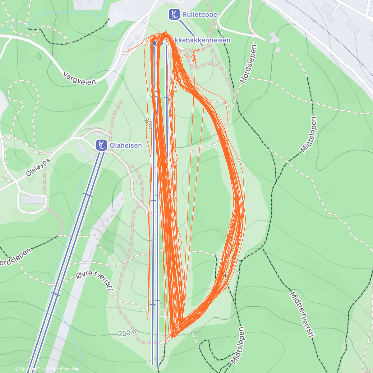 Карта физической активности (Na první zasněženou sjezdovjku v Norsku)