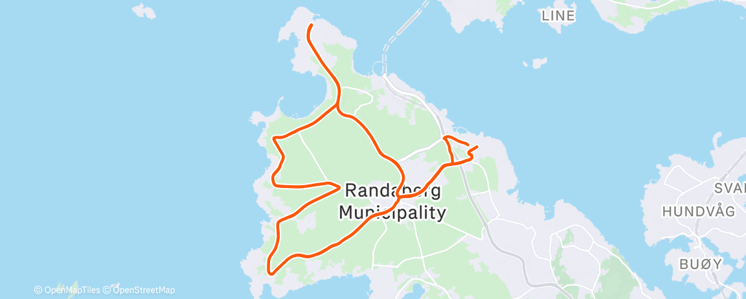 Map of the activity, Rulleski med Togga