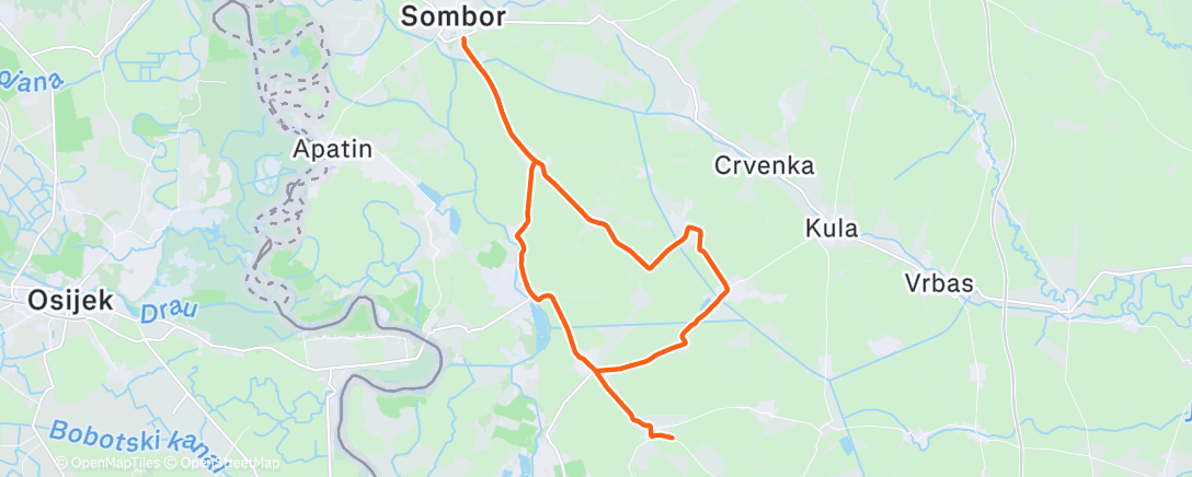 Map of the activity, Morning Ride