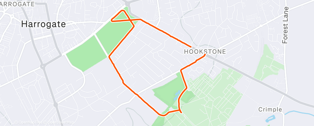 Map of the activity, Lunch Run