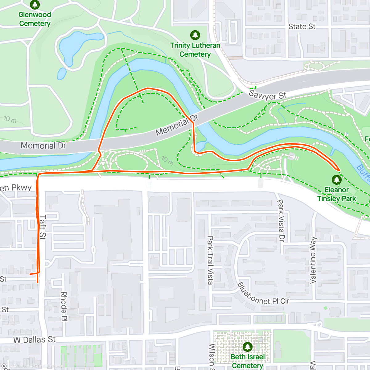 Map of the activity, Evening Run / walk