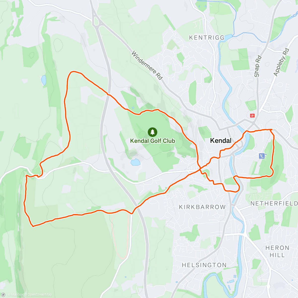 Map of the activity, NYD saunter with Laze