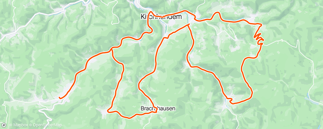 Mapa da atividade, Mountainbike-Fahrt mit Fabian 😨