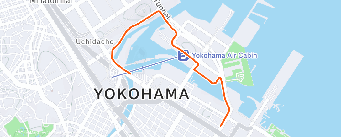 Map of the activity, Evening Run