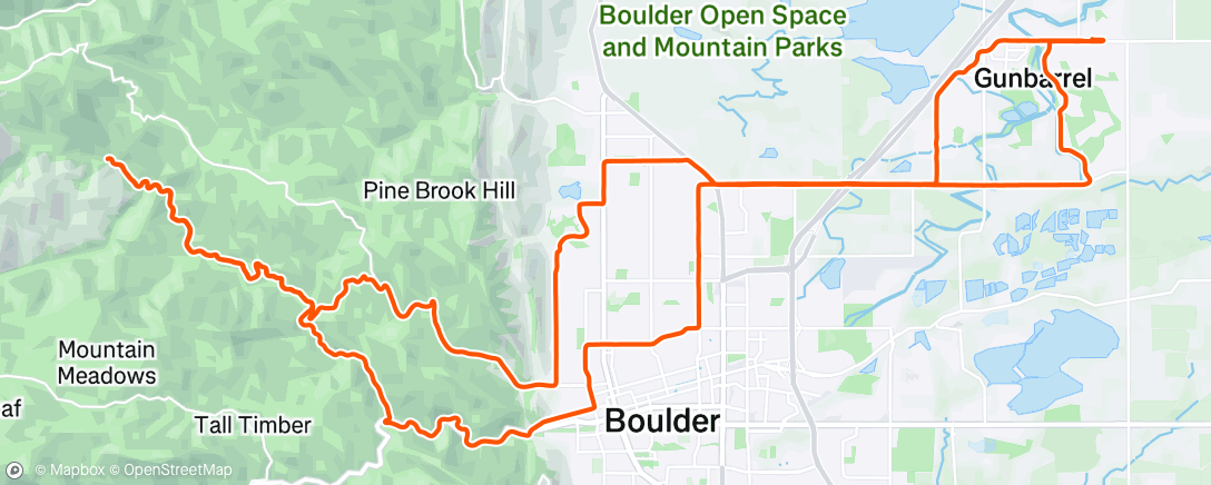 Map of the activity, Afternoon Ride
