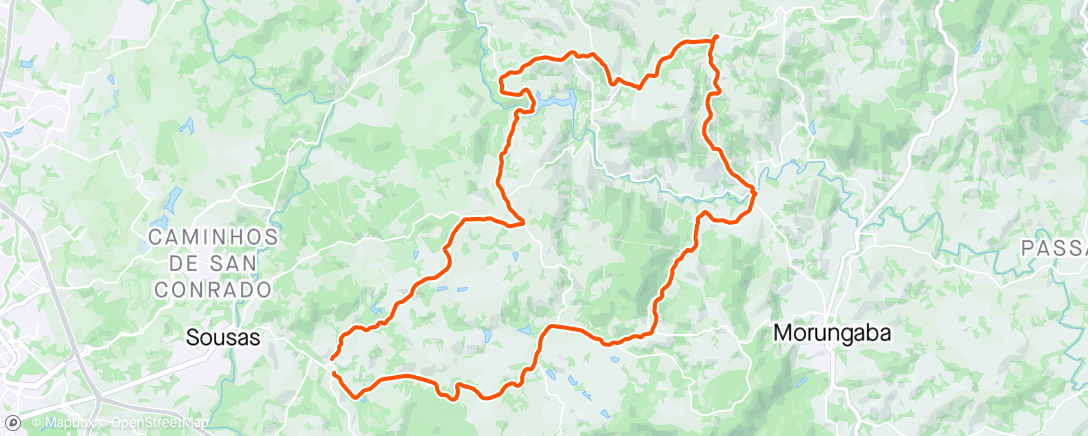 Map of the activity, Manhã Ciclismo