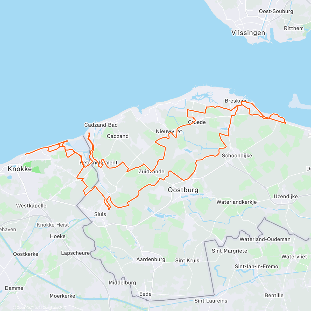 Map of the activity, Knokke-Out