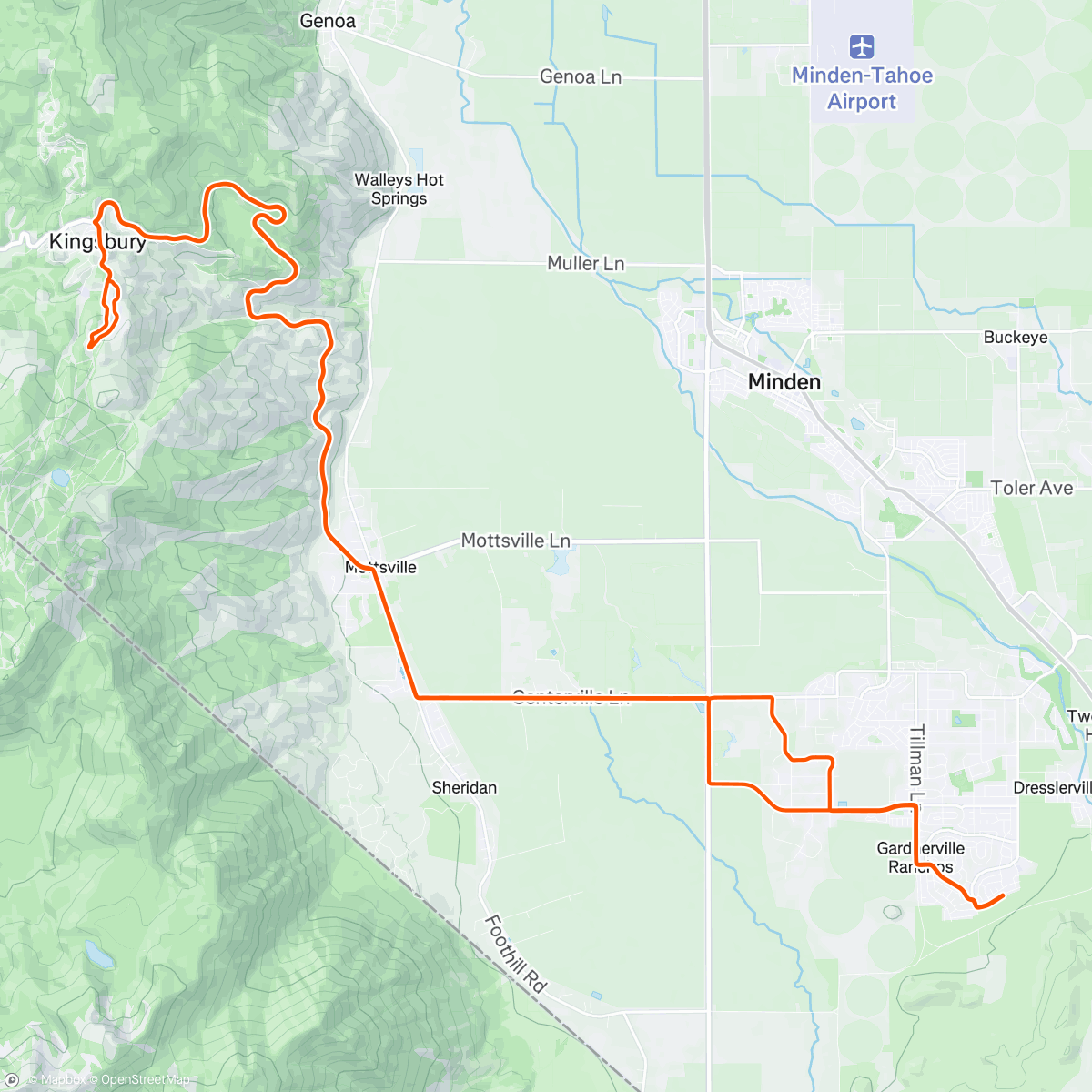 Map of the activity, Morning Ride