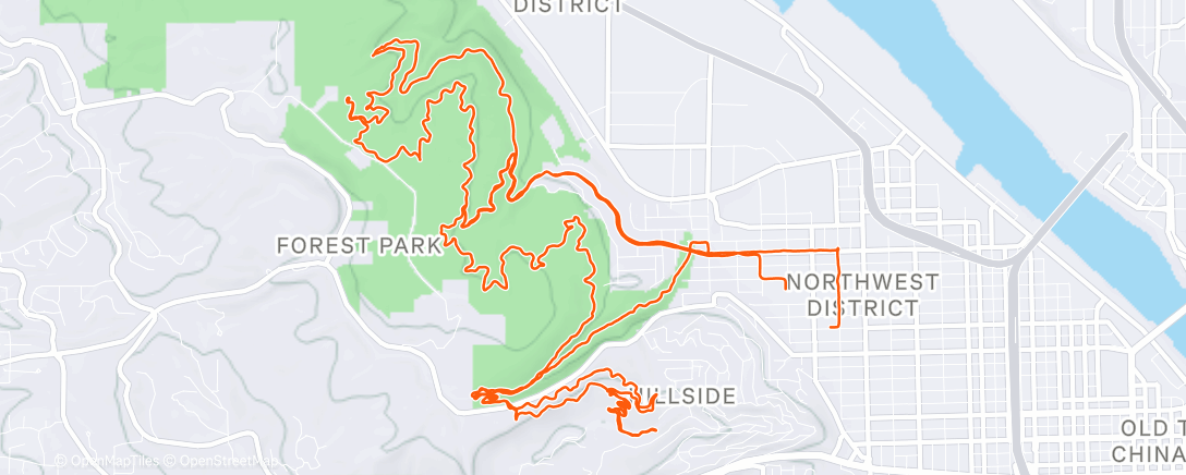 Map of the activity, Afternoon Run
