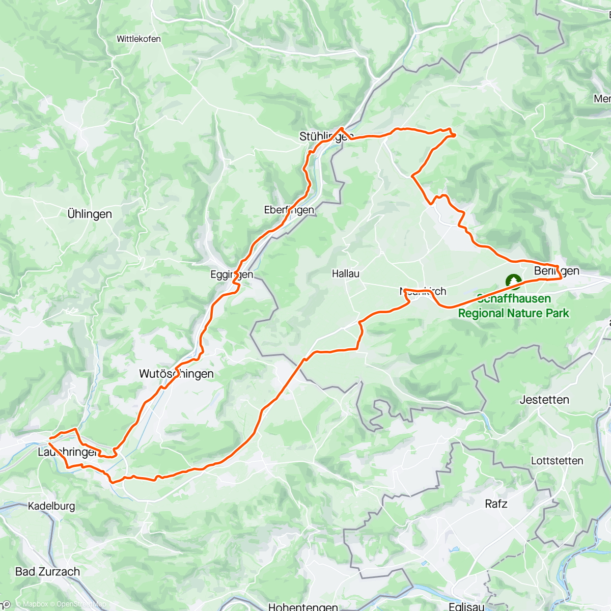 Map of the activity, RR 24/15 Randen-Côtes