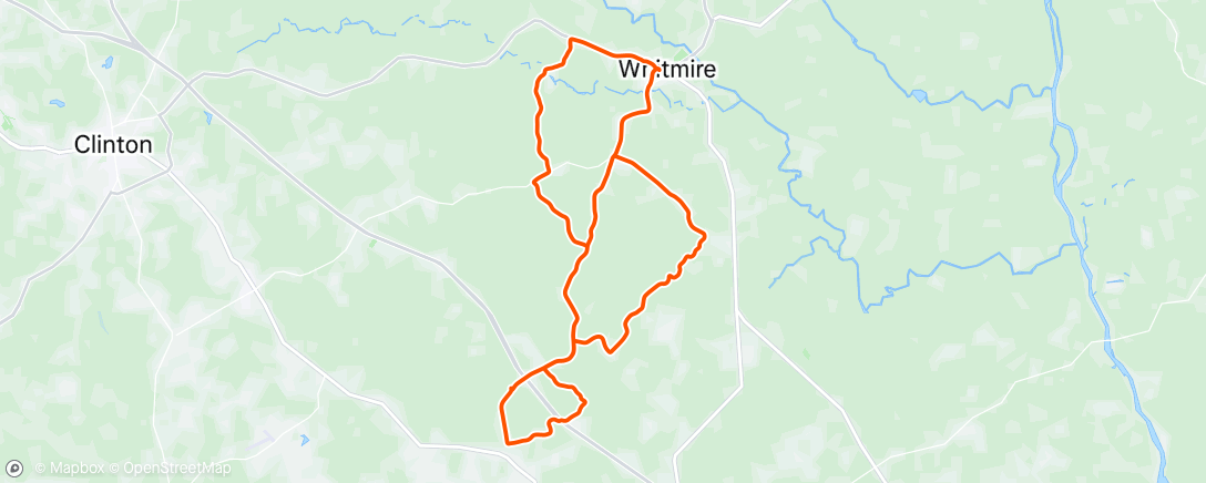 Map of the activity, Whitmire Gravel Ride