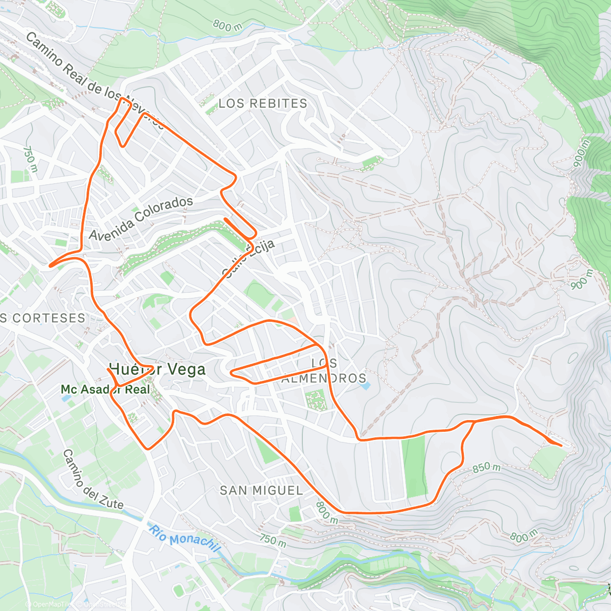 Map of the activity, Uličky Huetor Vegy