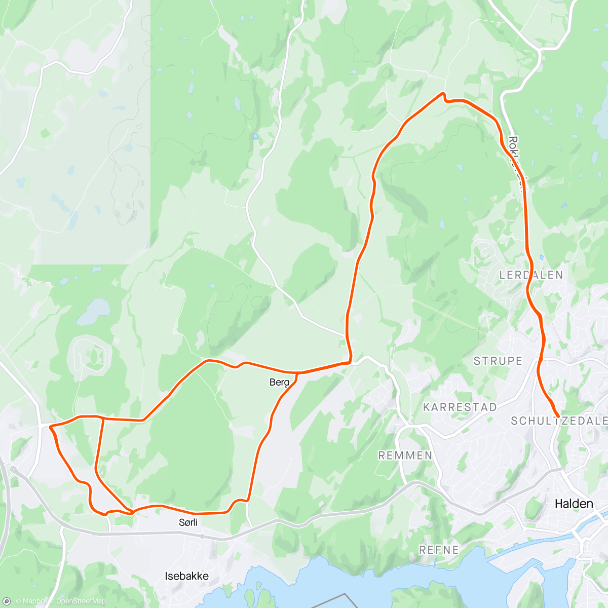 アクティビティ「Lunch Ride mountain bike Berg runde」の地図