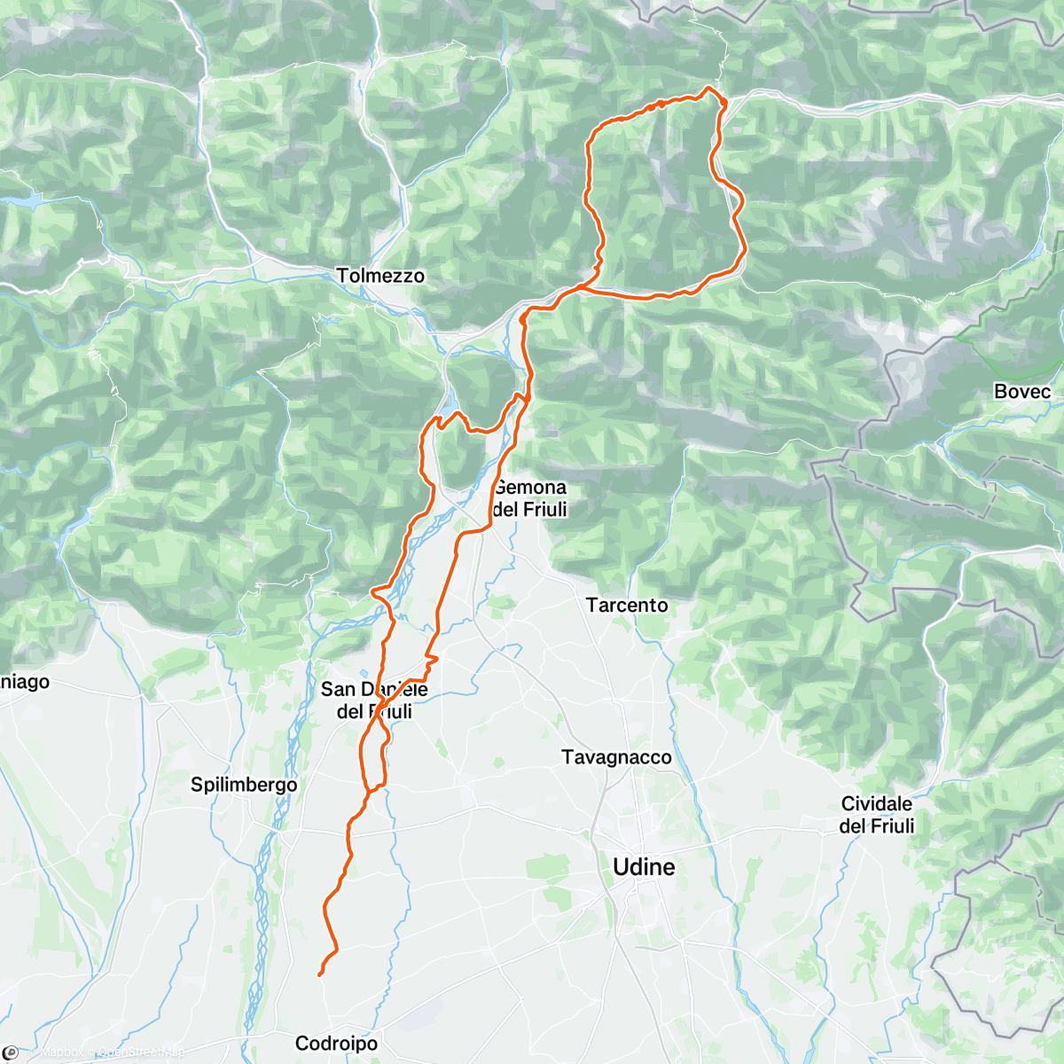 Map of the activity, UN TUFFO DOVE L’ACQUA È PIÙ BLU: un inedito, Sella Cereschiatis da Pontebba