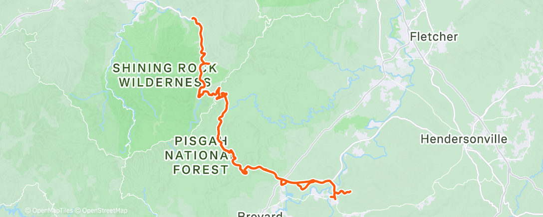 Map of the activity, Afternoon Ride