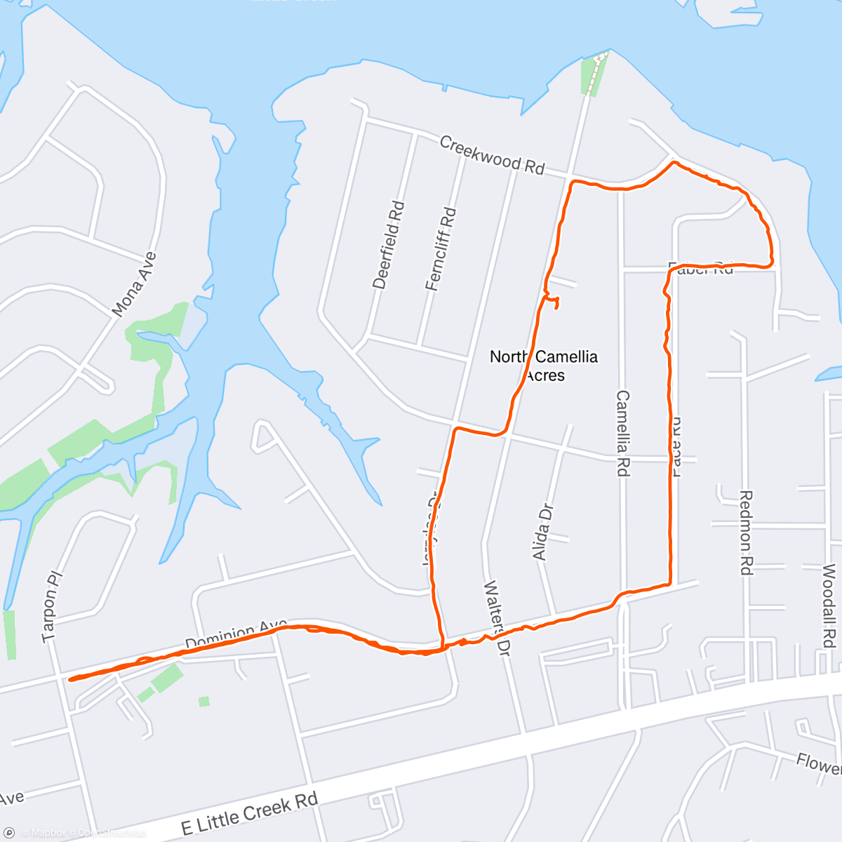 Map of the activity, Night Walk
