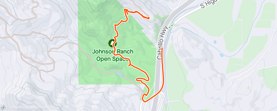 Map of the activity, Quickie on Johnson Ranch