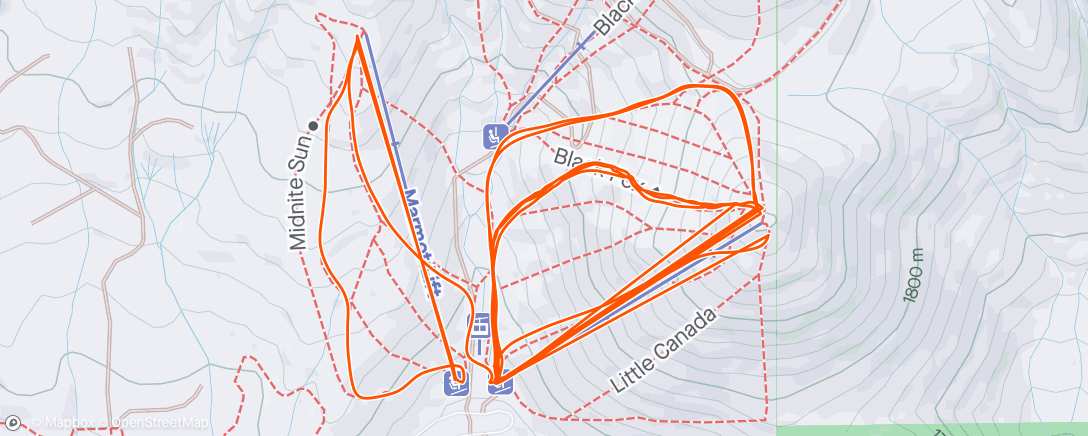 Map of the activity, Over the Hill Classic