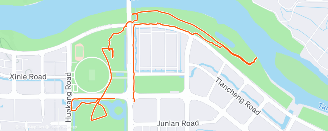 Map of the activity, Morning Run