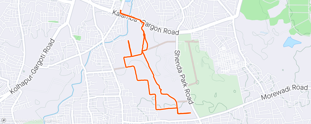 Map of the activity, walk