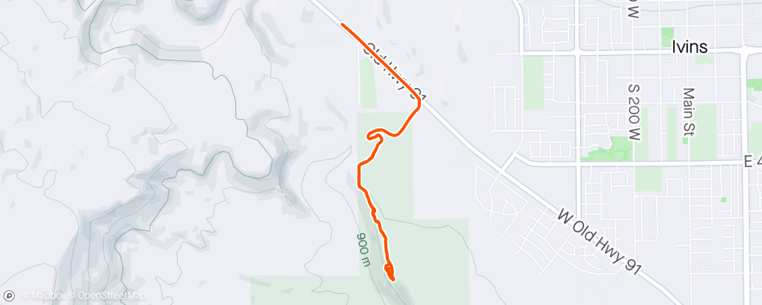Map of the activity, Hike to petroglyphs. Forgot to turn off