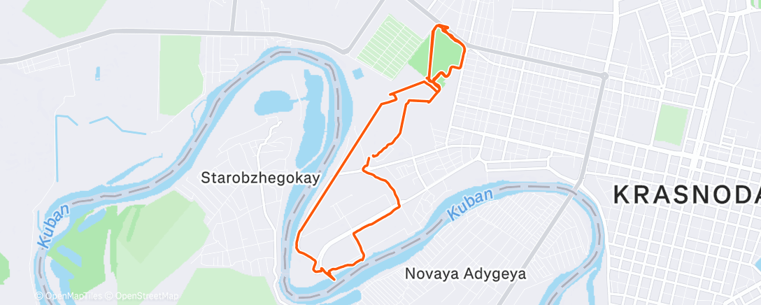 Map of the activity, Ночной забег