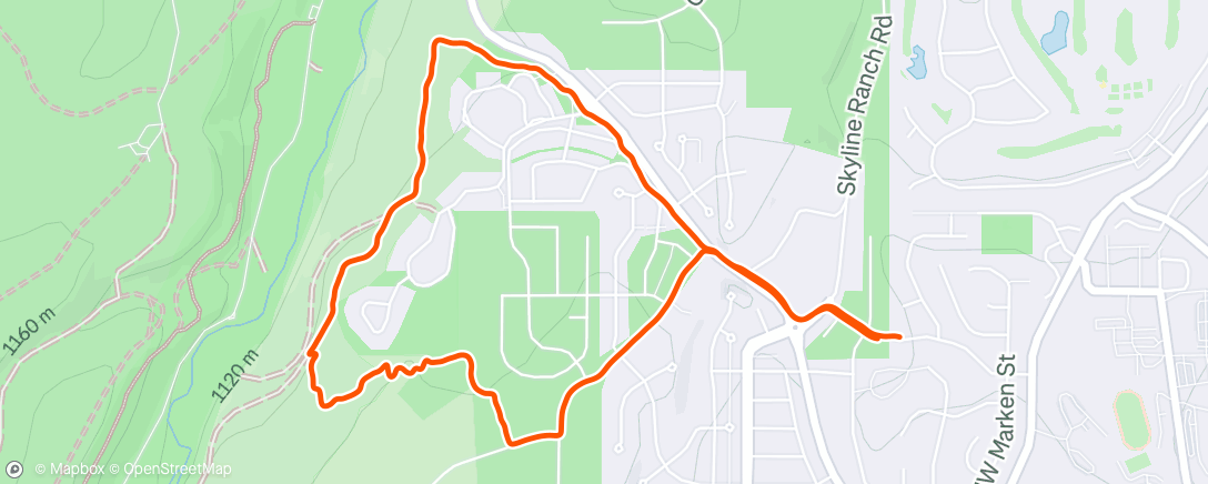 Map of the activity, Morning Run