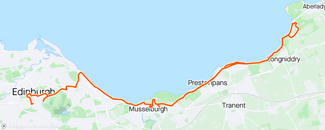 Mapa da atividade, Edinburgh Marathon 2024