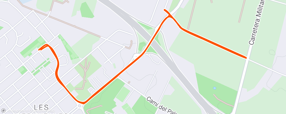 Map of the activity, Lauf Intervalle