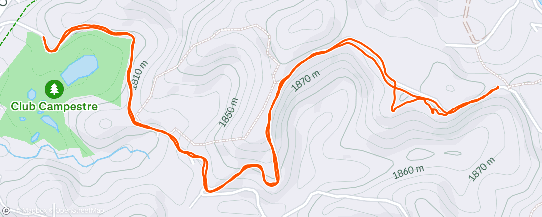 Map of the activity, Carrera de montaña matutina